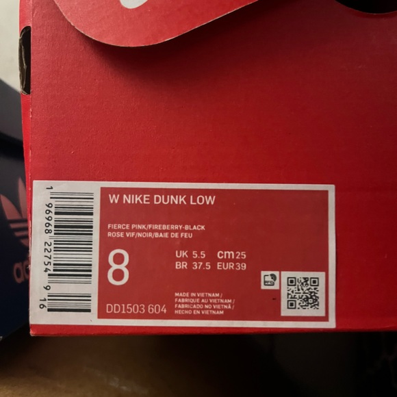 Black and Pink Dunk Lows Womens - Picture 1 of 4